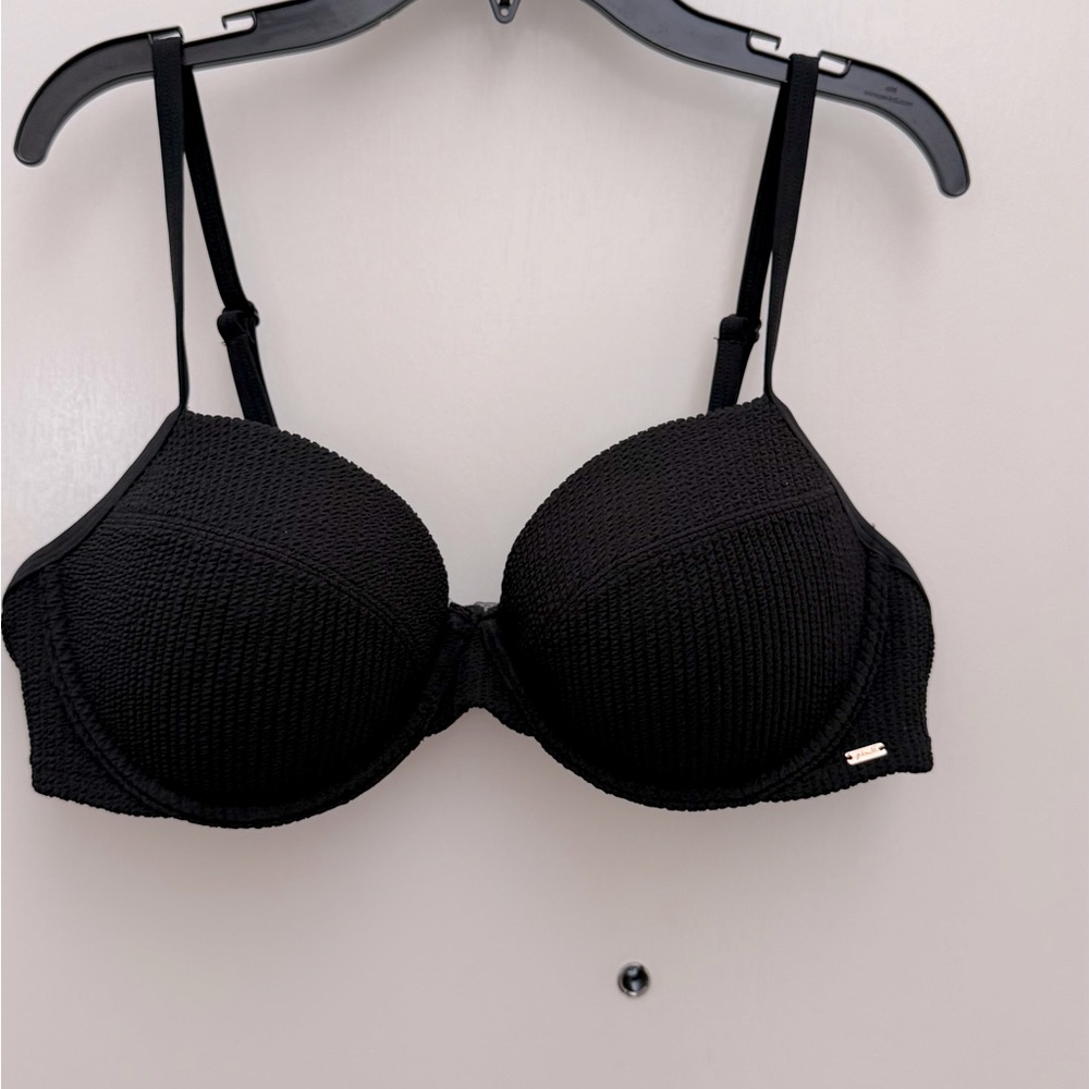 Pink by VS Textured Underwire Swim Bikini Top
